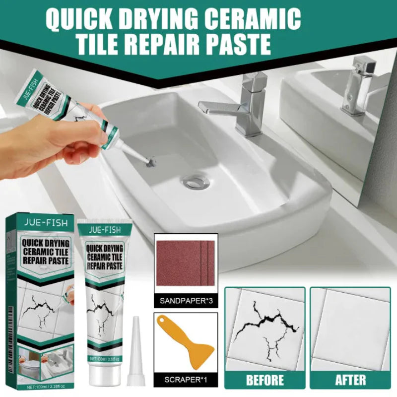 🏠 JUE-FISH QUICK DRYING CERAMIC TILE REPAIR PASTE 🏠 ( BUY 1 GET 1 FREE )