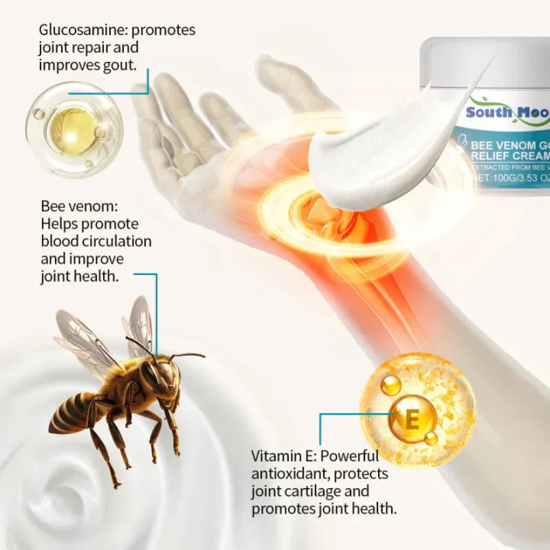 🐝 SOUNT MOON Bee Venom Gout Relief Cream 🐝 ( BUY 1 GET 1 FREE )
