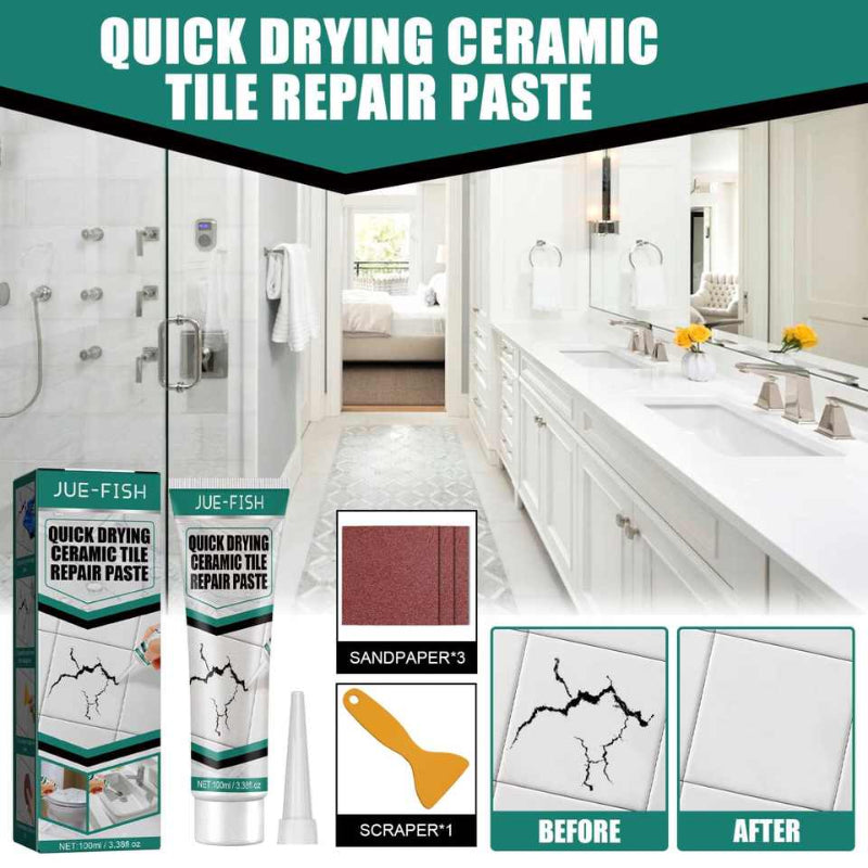 🏠 JUE-FISH QUICK DRYING CERAMIC TILE REPAIR PASTE 🏠 ( BUY 1 GET 1 FREE )