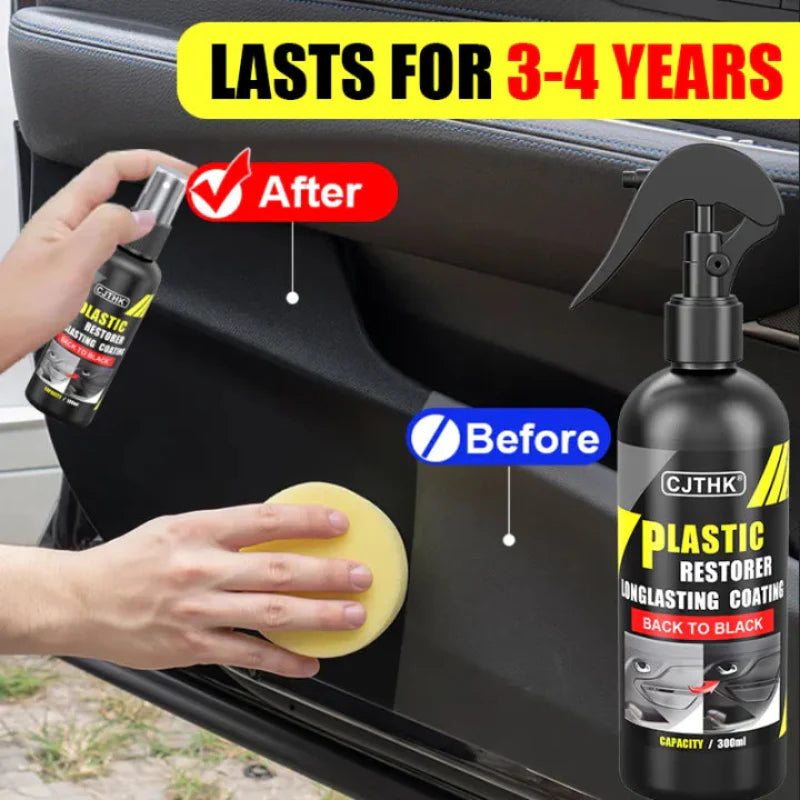 🚗✨ CJTHK Plastic Restorer Long-Lasting Coating Spray 🚗✨ ( BUY 1 GET 1 FREE )