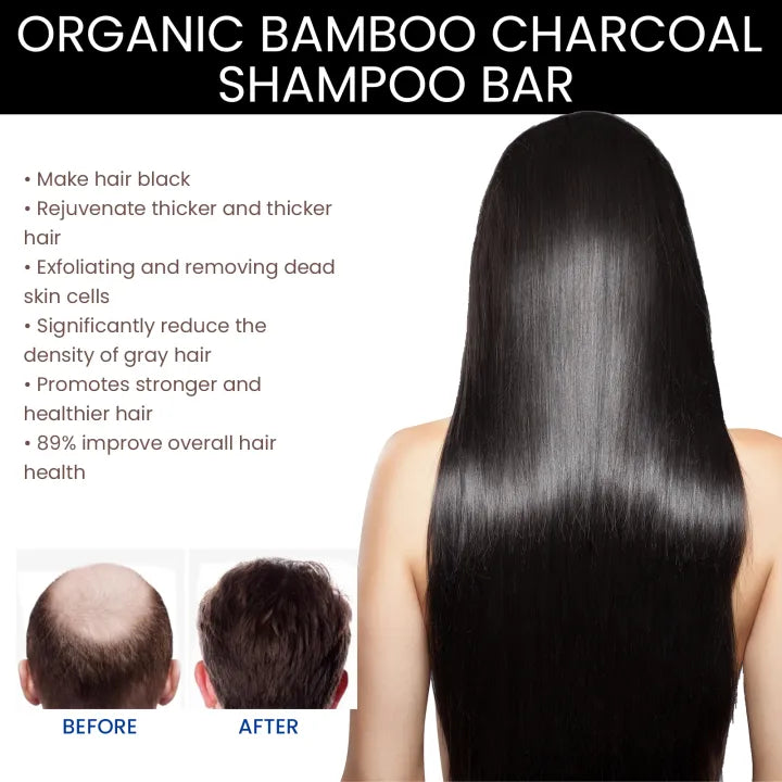 Ouhoe™ Organic Bamboo Charcoal Shampoo Soap 🌿🖤