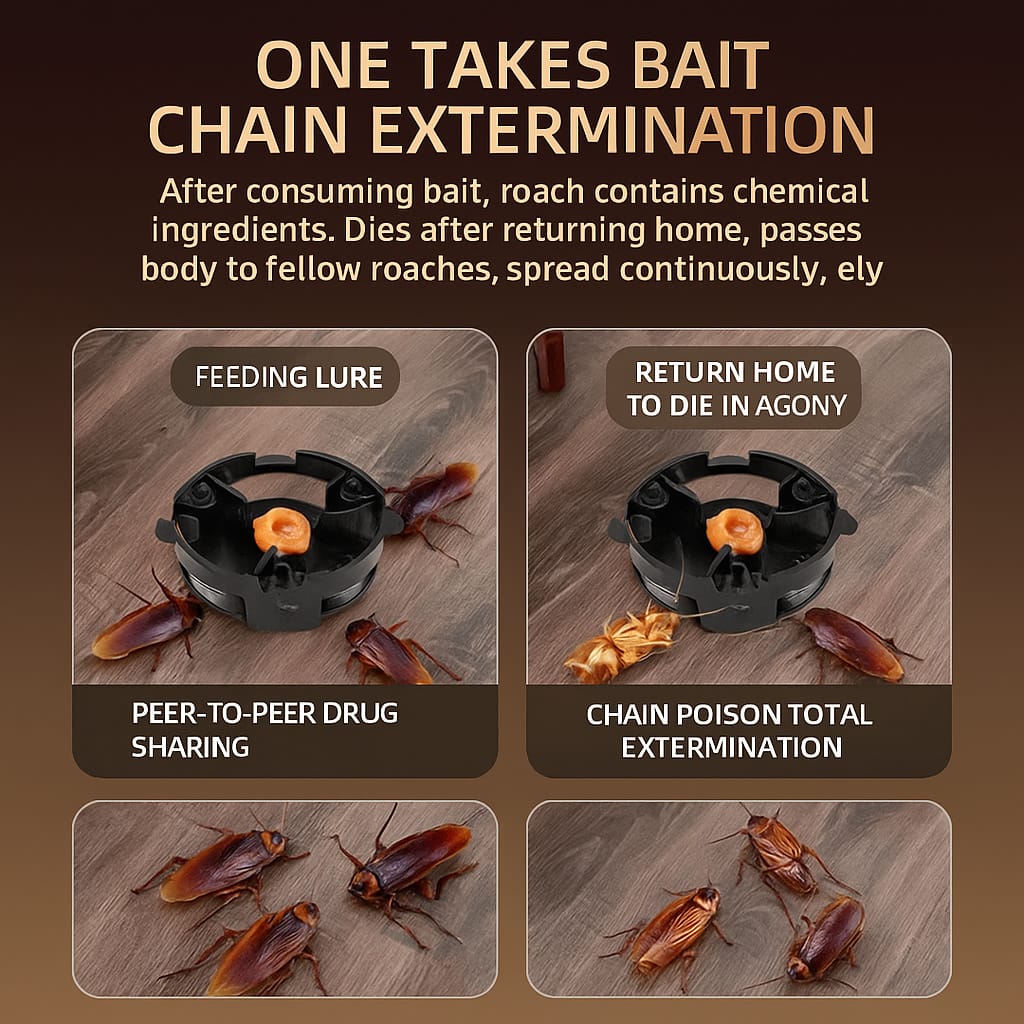 🌿100% Plant Based Japan Combat Roach Killing Bait station 12 Pcs