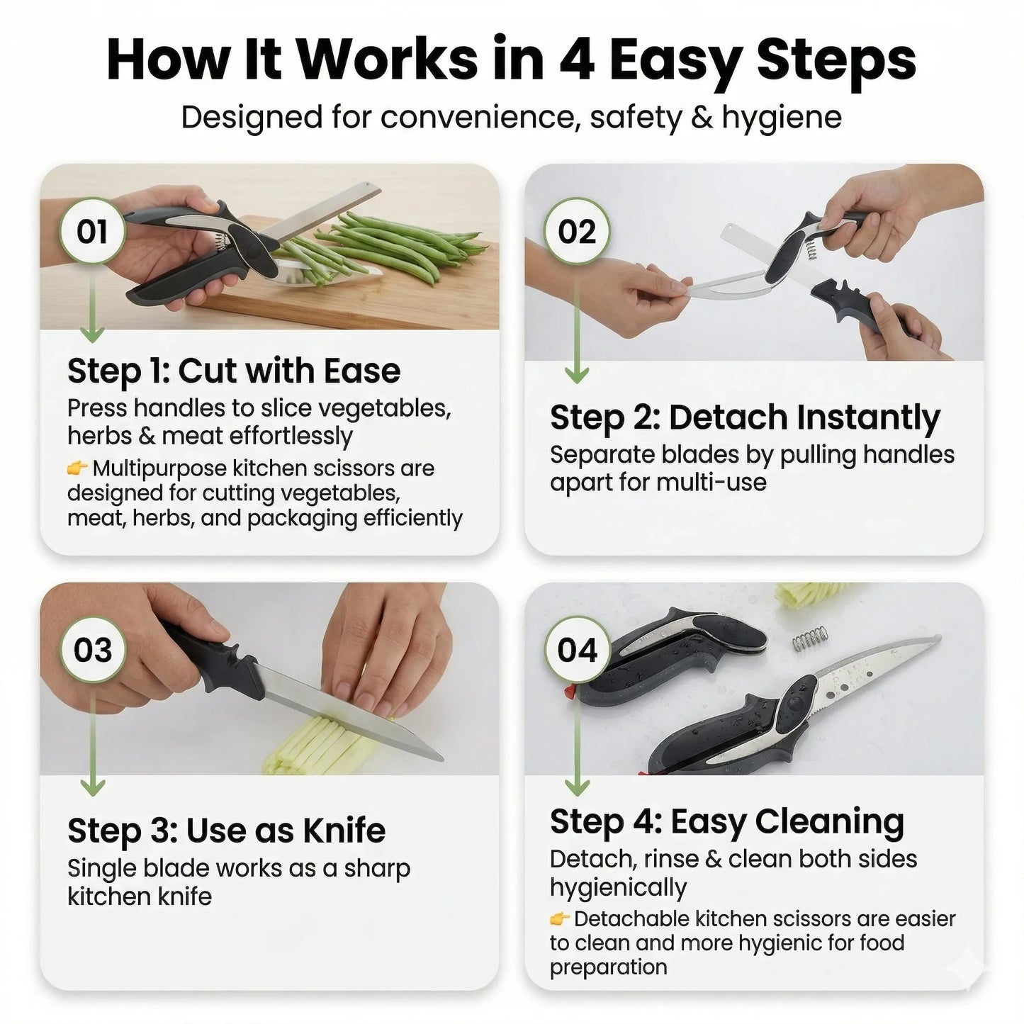 CleverCutter™ – Stainless Chopper |  Easy Pull Mechanism | Fast Effortless Chopping
