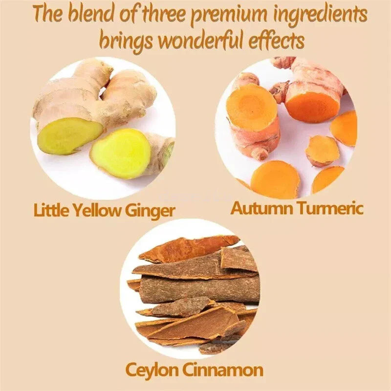 Turmeric, Ginger, Cinnamon Tea Bags, 100% Natural & No Additives & Caffeine Free